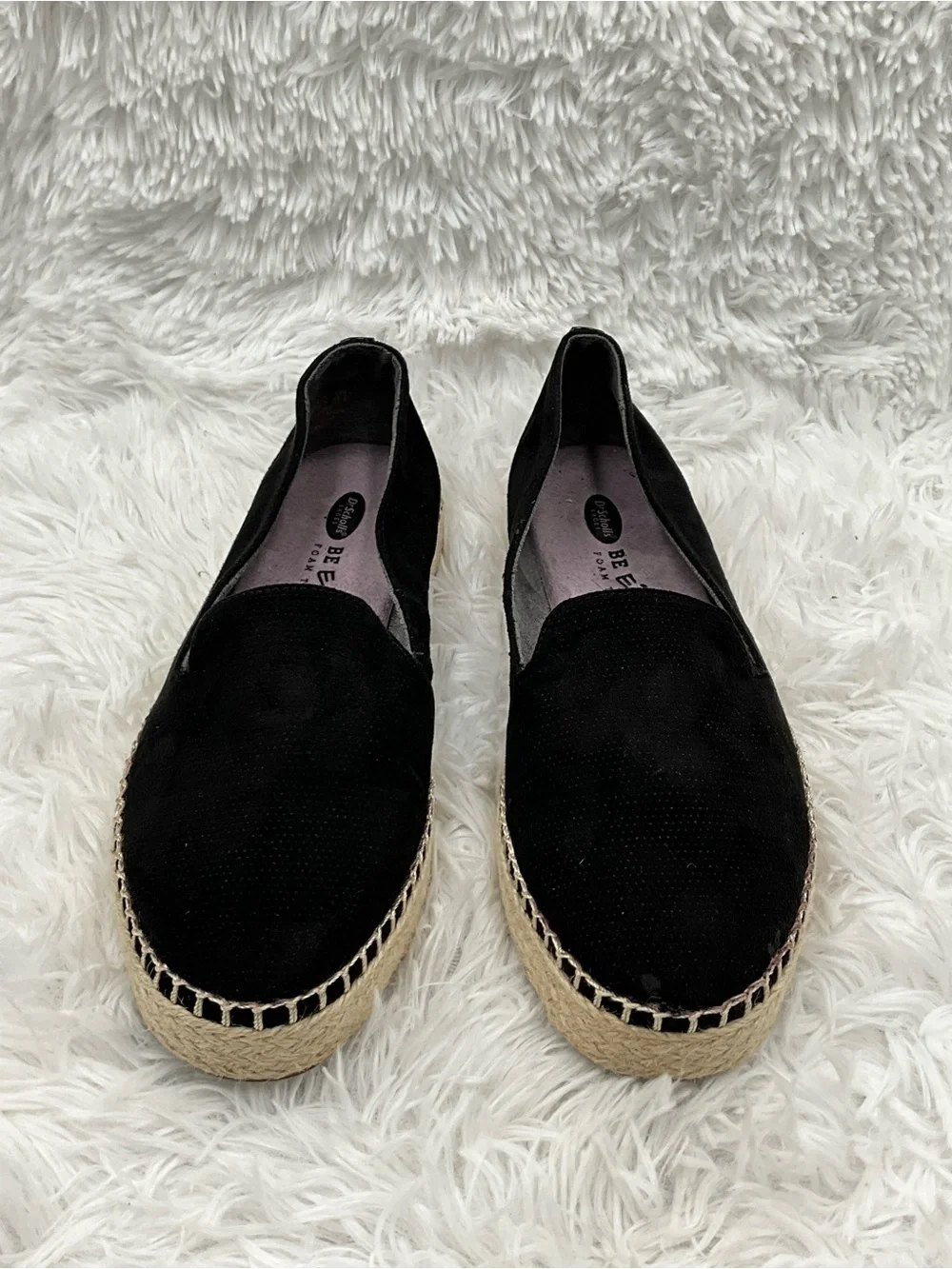 Dr. Scholl's Loafers Size 8.5 Black Espadrille Slip-On Loafers Comfort Flots